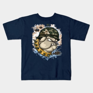 bulldog army proud air force Kids T-Shirt